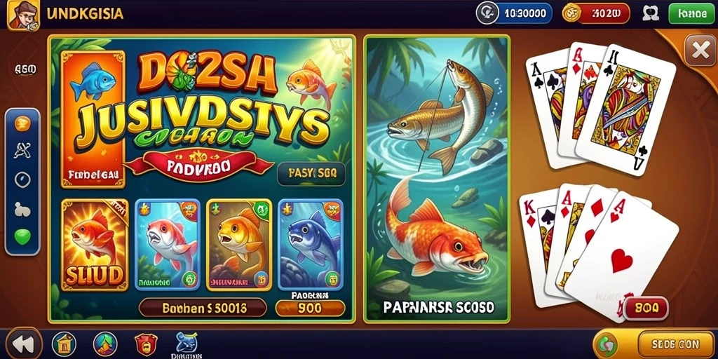 Tampilan utama QQ222 dengan berbagai pilihan permainan.
