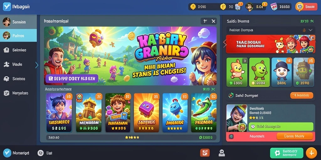 Screenshot 1 menunjukkan tampilan awal permainan yang menarik.
