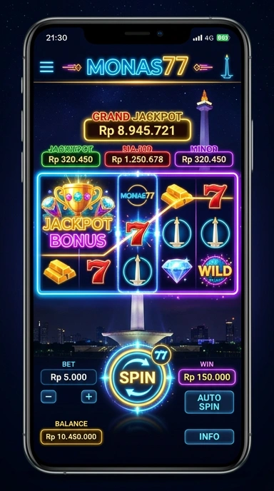 Galeri pratinjau visual monas77 build APK resmi terbaru
